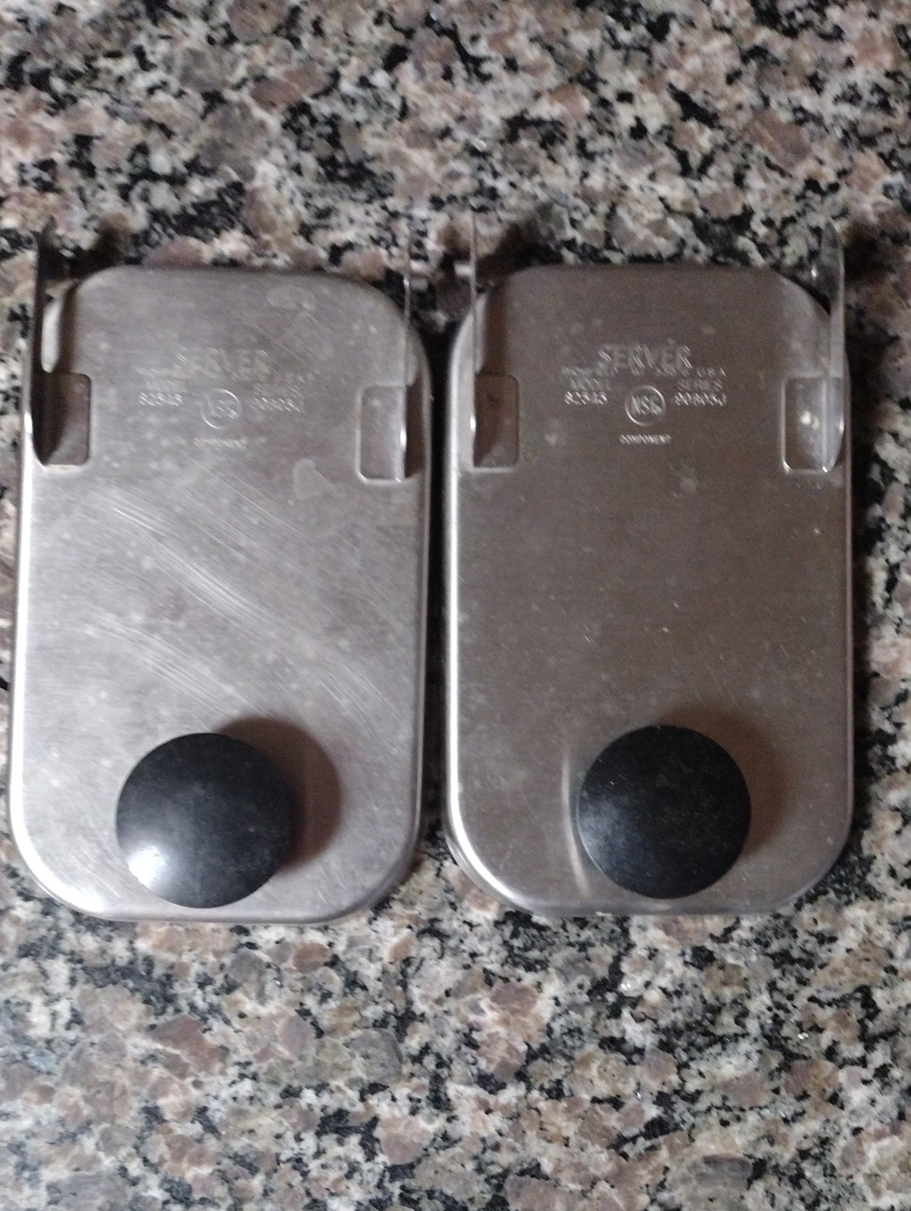 Lot of 2 Stainless Steel Hinged Lid #82545 for 2 Qt. or 3.5 Qt Fountain Jar